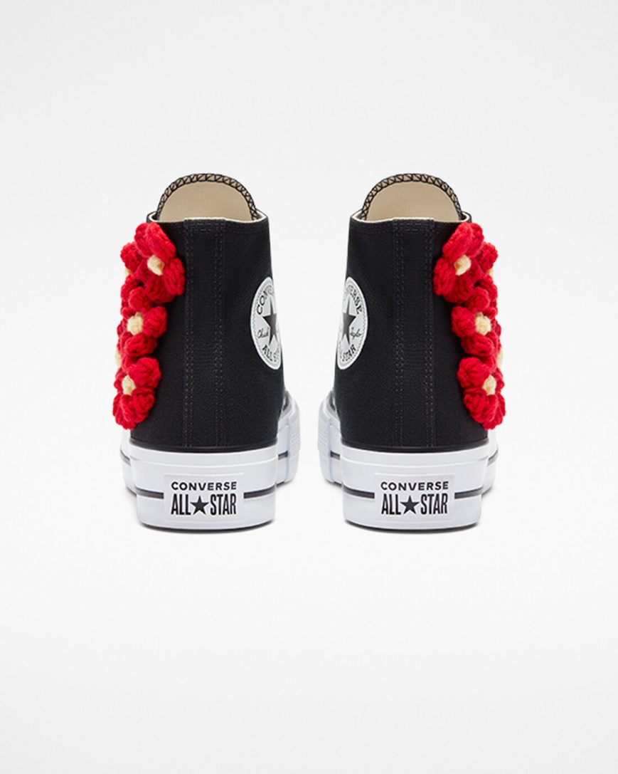 Zapatos Plataforma Converse Chuck Taylor All Star Lift 3D Floral Altas Mujer Rojas Flores | PE 07LWP2